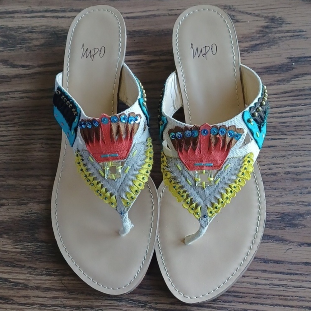 Impo | Size 10 | Leather Mule | Radical | Sandals | Colorful
